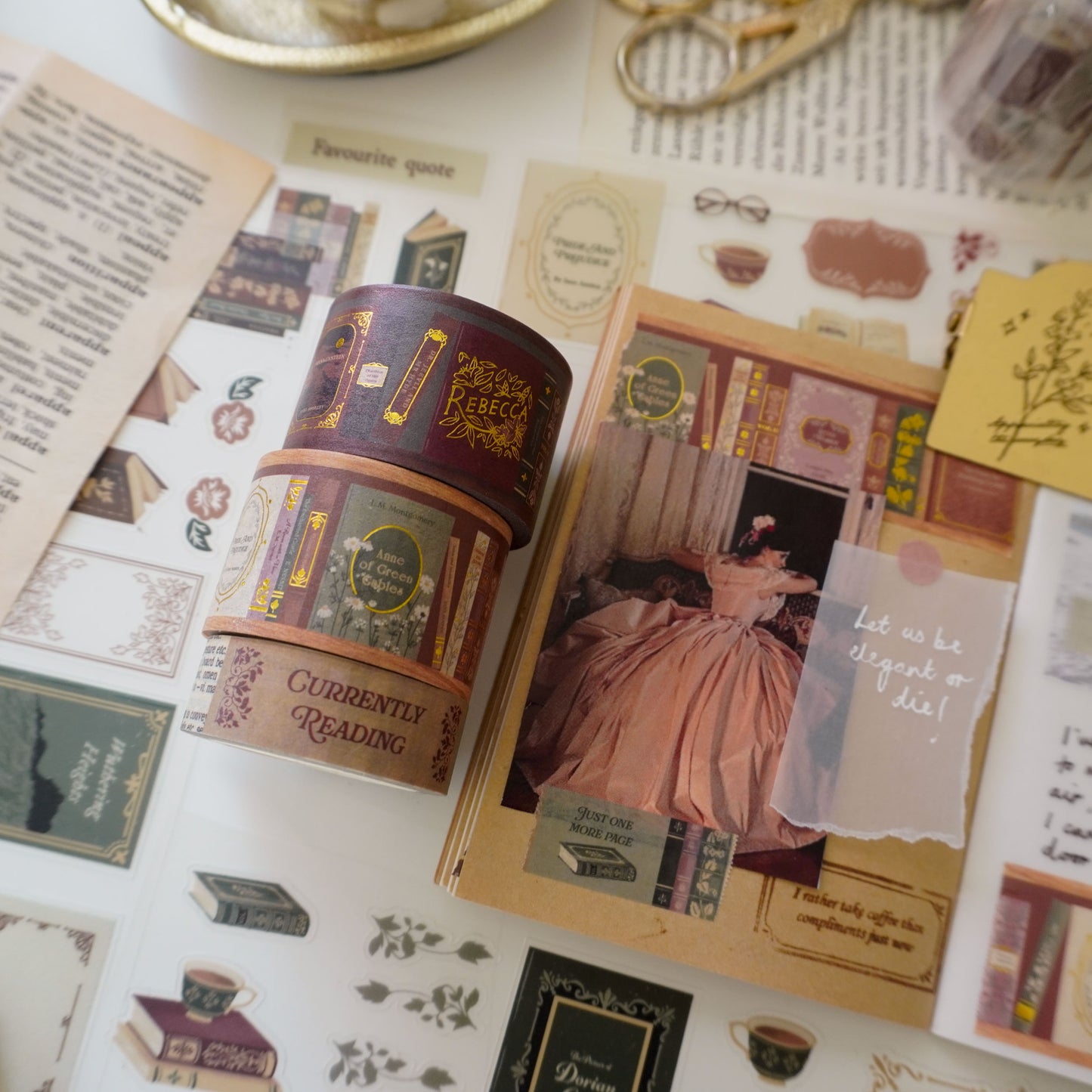 Just One More Page Washi Tape, Book Washi Tape