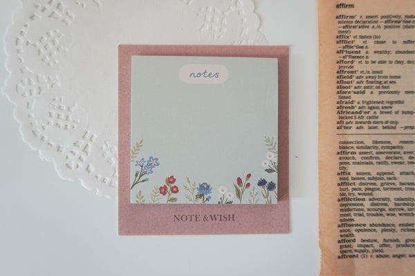 Wild Flower Notes Memo Pad