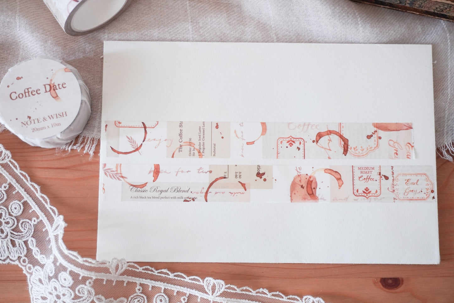 Coffee Date Washi Tape, Note & Wish Washi