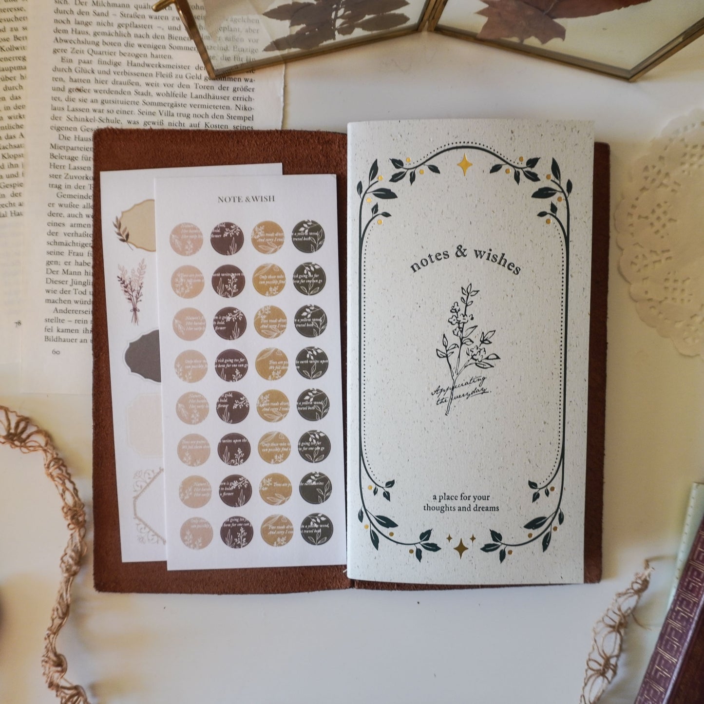 Notes & Wishes Dot Grid Journal - Standard TN Size