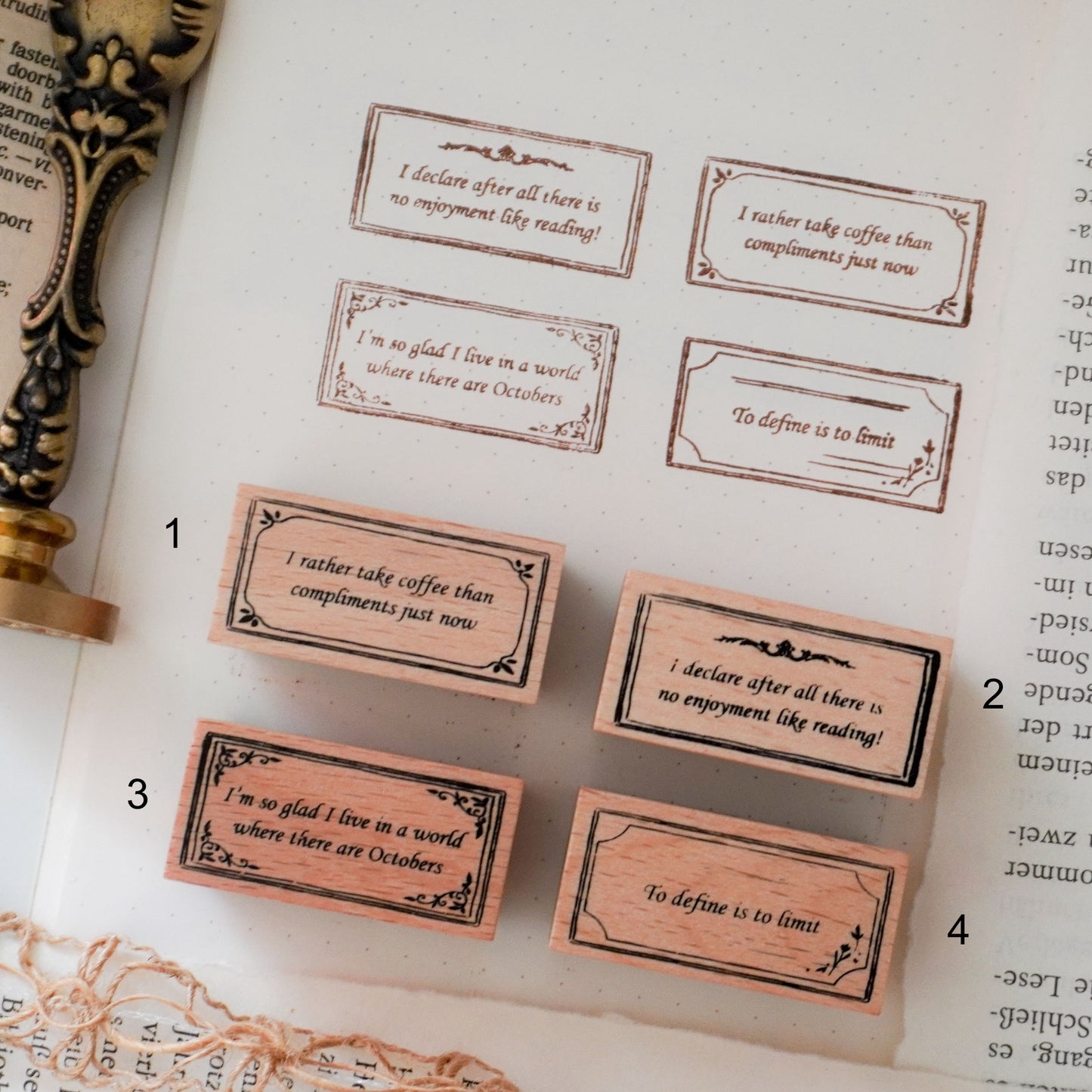 Literary Quotes Rubber Stamps - Book Quotes Stamp Collections