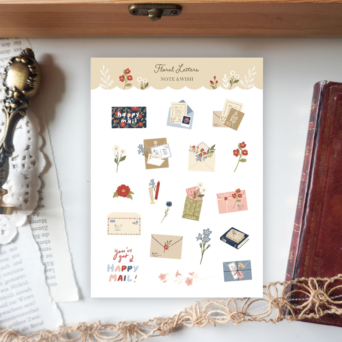 Floral Letters - Washi Paper Stickers