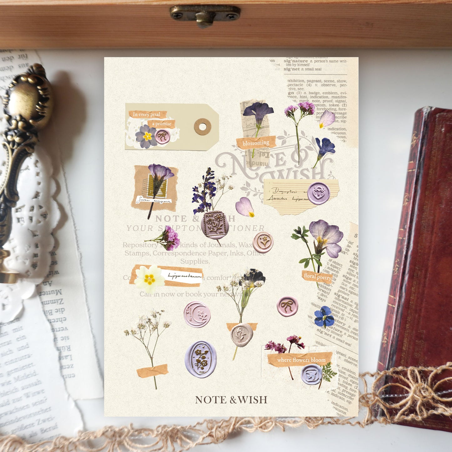 Wax Seals in Purple- A5 PVC Stickers