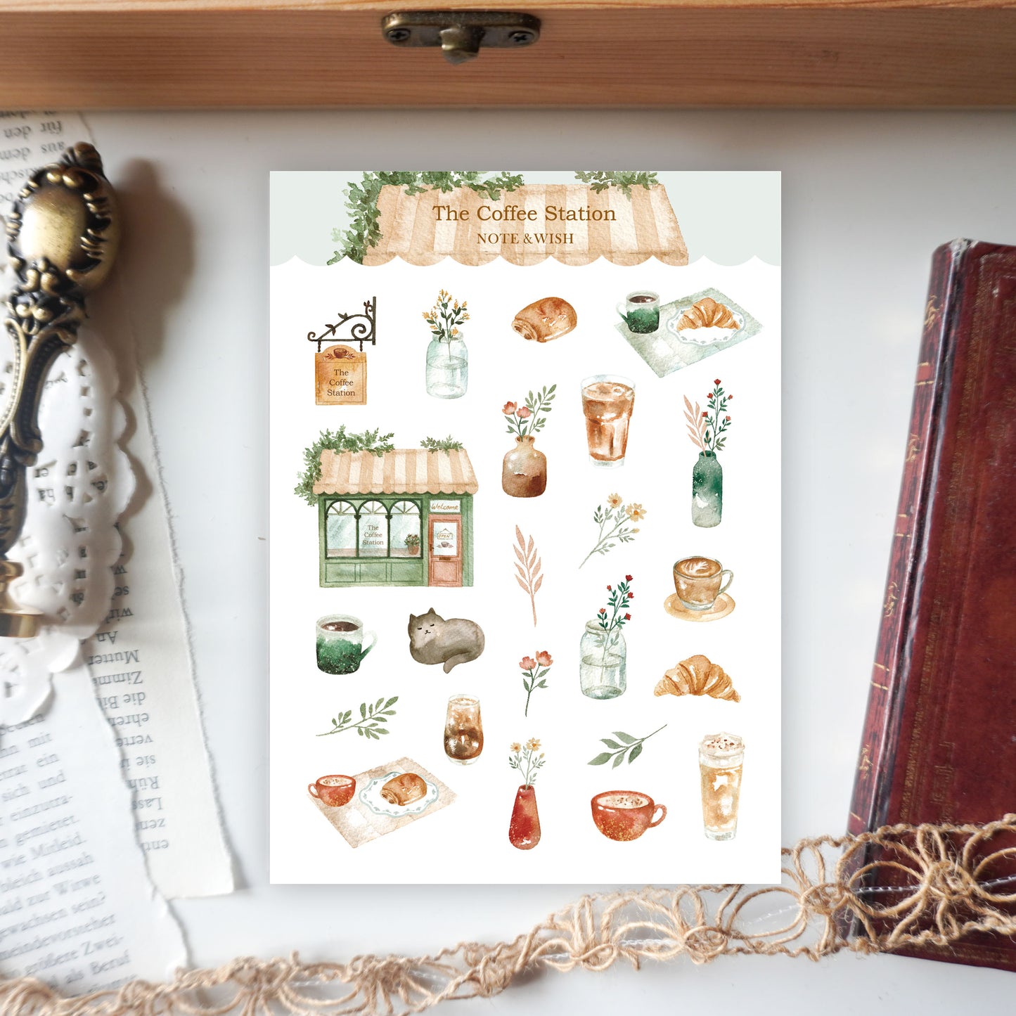 Coffee Station - Washi Paper Stickers