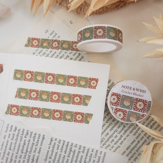 Crochet Blanket, Autumn Washi Tape