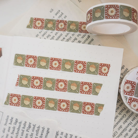 Crochet Blanket, Autumn Washi Tape