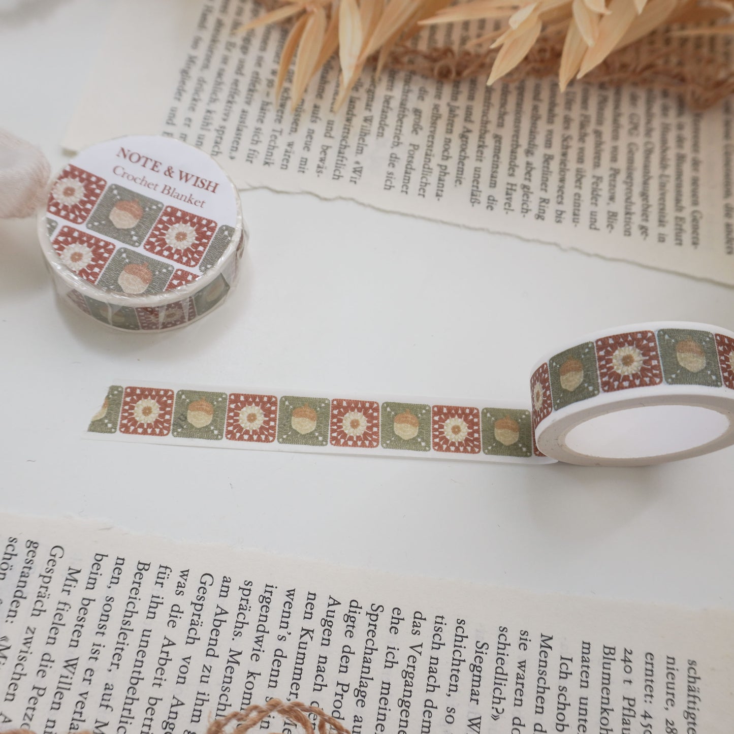 Crochet Blanket, Autumn Washi Tape