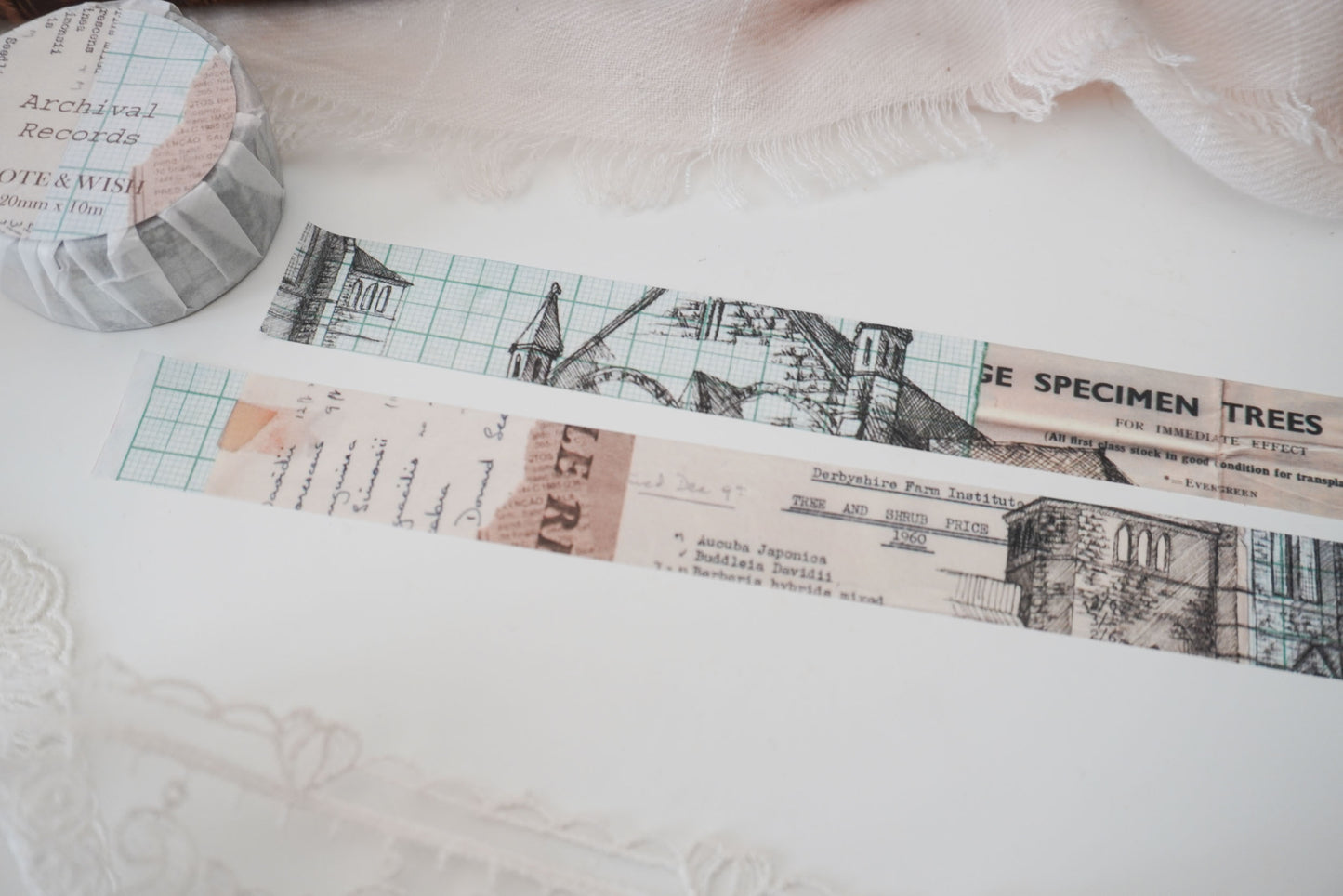 Archival Records Washi Tape, Note & Wish Washi