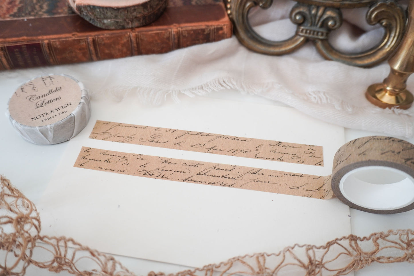 Candlelit Letters Washi Tape, Note & Wish Washi
