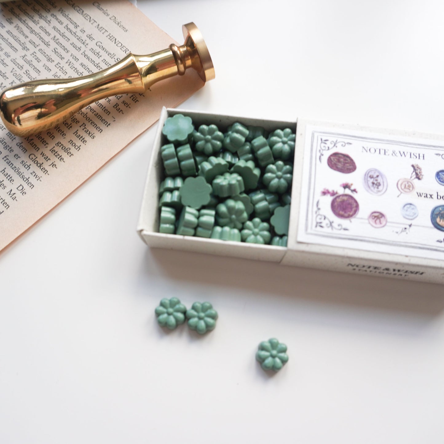 Green - Flower Shaped Wax