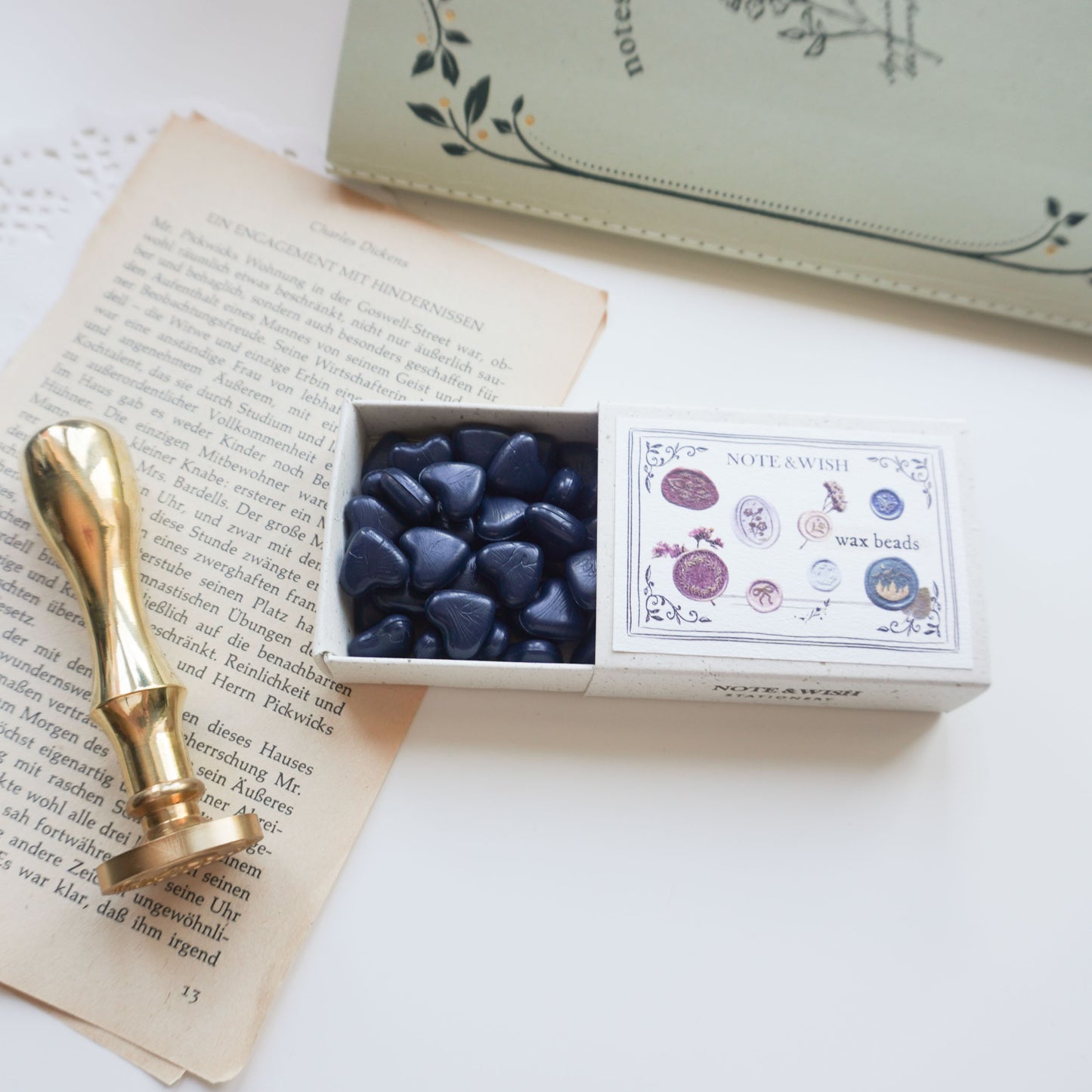 Navy - Heart Shaped Wax