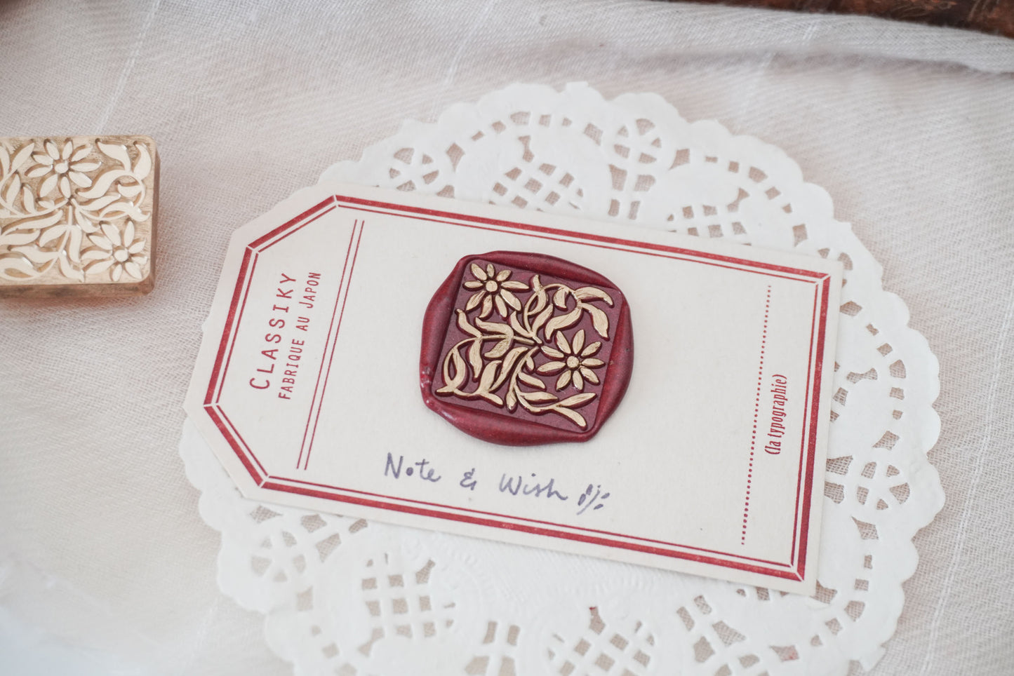 Wild Daisy Wax Seal Stamp, Note & Wish Original Seal Stamp