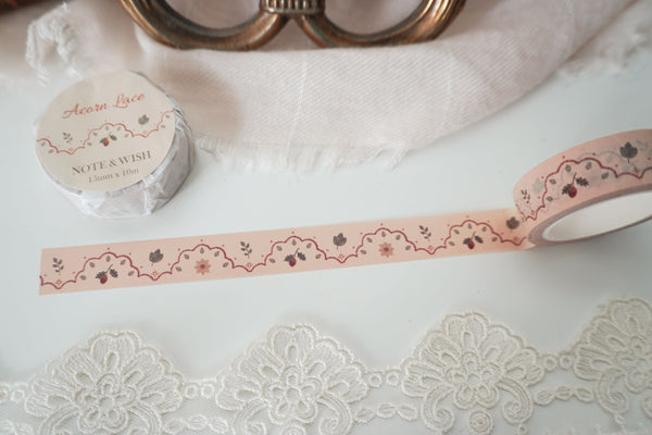 Acorn Lace Washi Tape, Note & Wish Washi