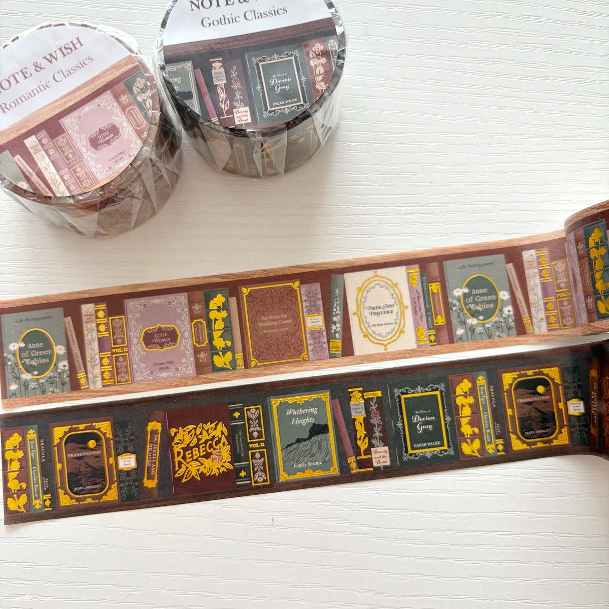 SECONDS Washi Tape Bundle - Romantic & Gothic Classics Gold Foil Washi