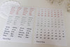 Classic Days & Numbers Transparent Stickers - Days of the week and numbers sticker set