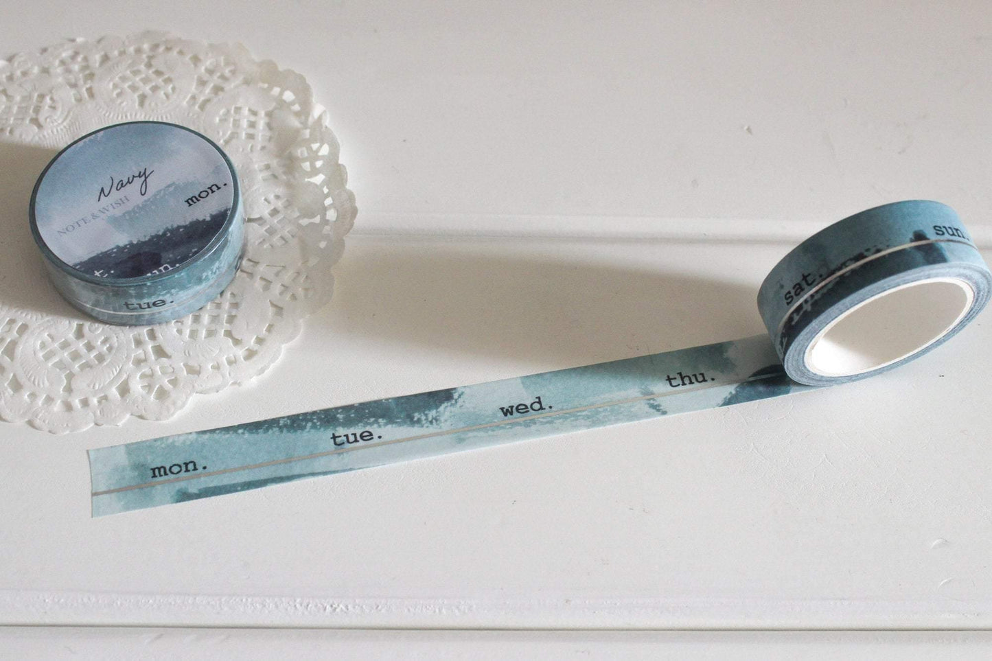 Burgundy and Navy Days Washi Tape, Note & Wish Washi - Note And Wish