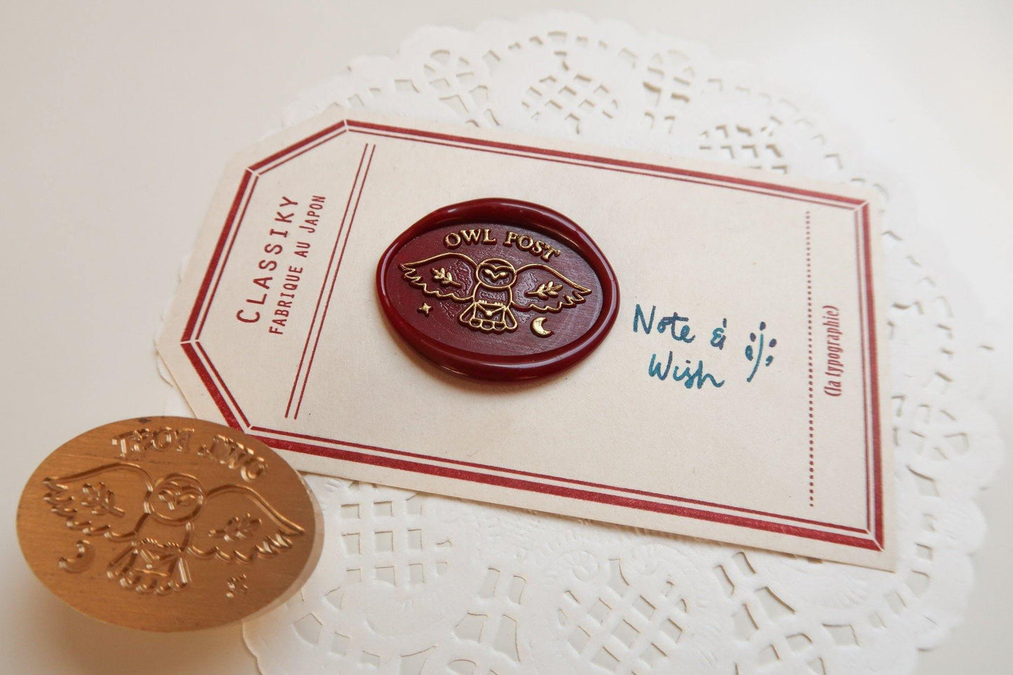 Owl Post Wax Seal Stamp, Note & Wish Original Seal Stamp - Note And Wish
