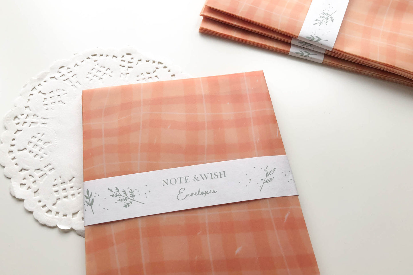 Summer Picnic Vellum Envelopes - Pack 5