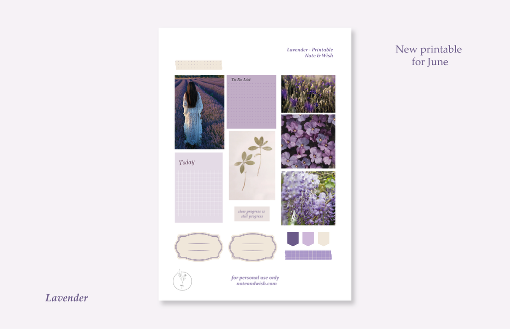 June Printable - Lavender
