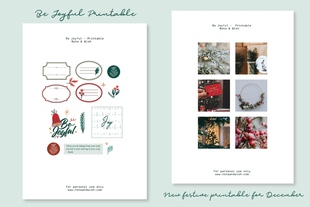 Be Joyful - December Printable