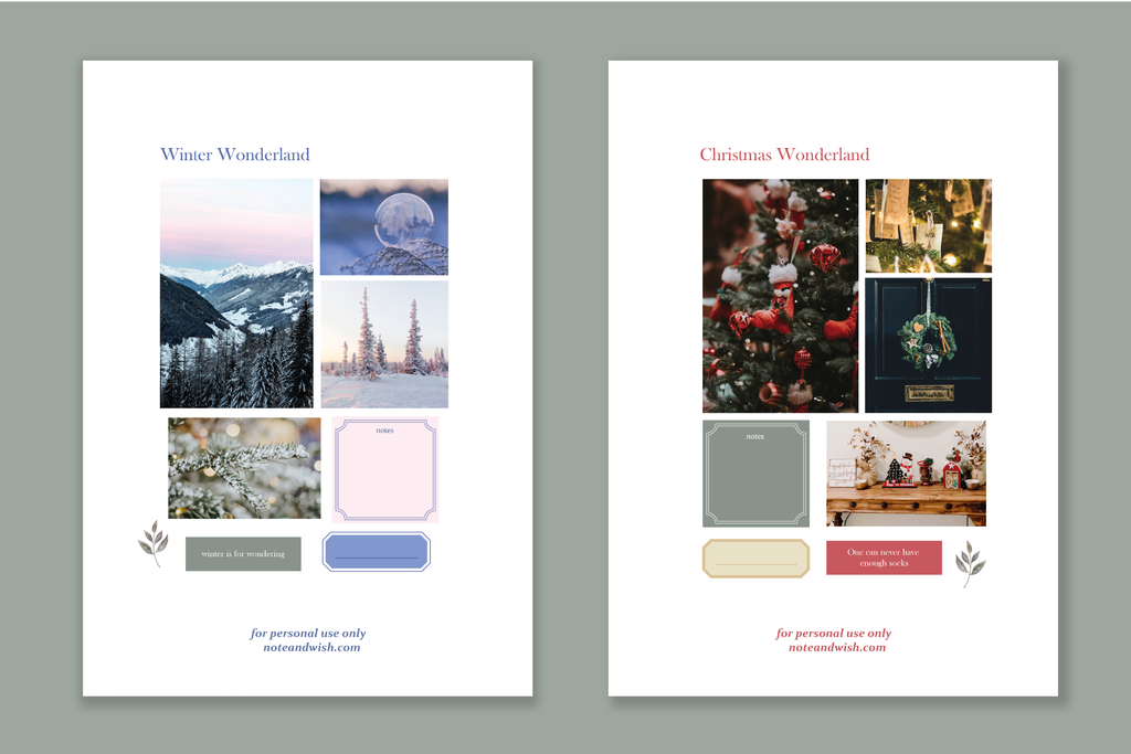 December Printable - Winter & Christmas Wonderland