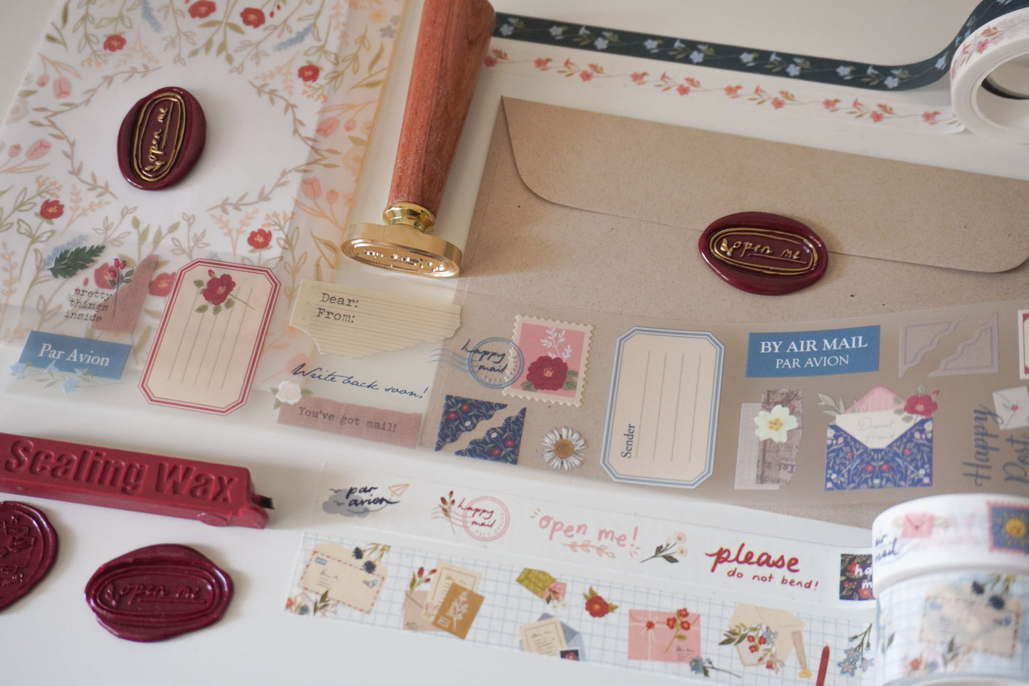 Floral Letters Washi Tape - Stationery & Letters Washi Tape