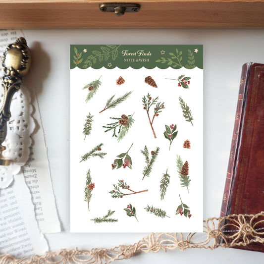 Forest Finds - Winter Stickers - Washi Paper Stickers