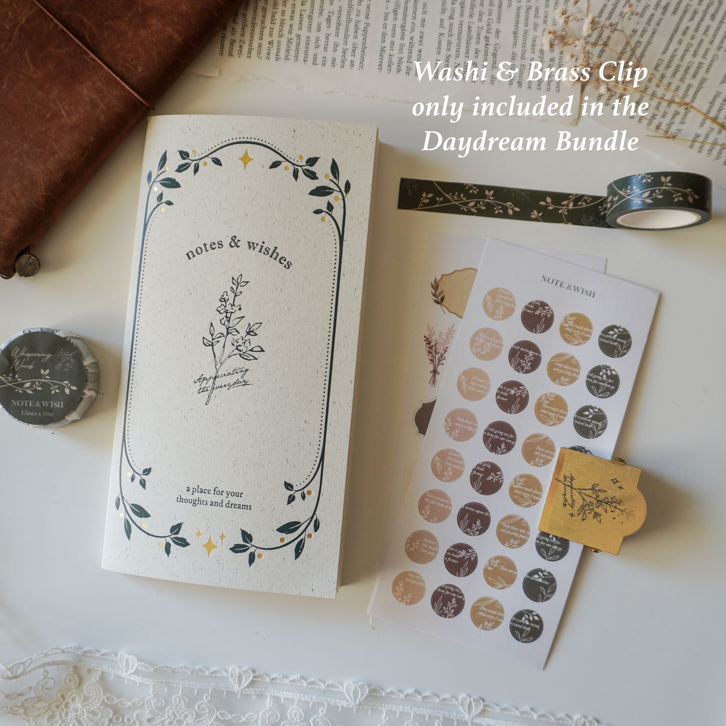 Notes & Wishes Dot Grid Journal - Standard TN Size