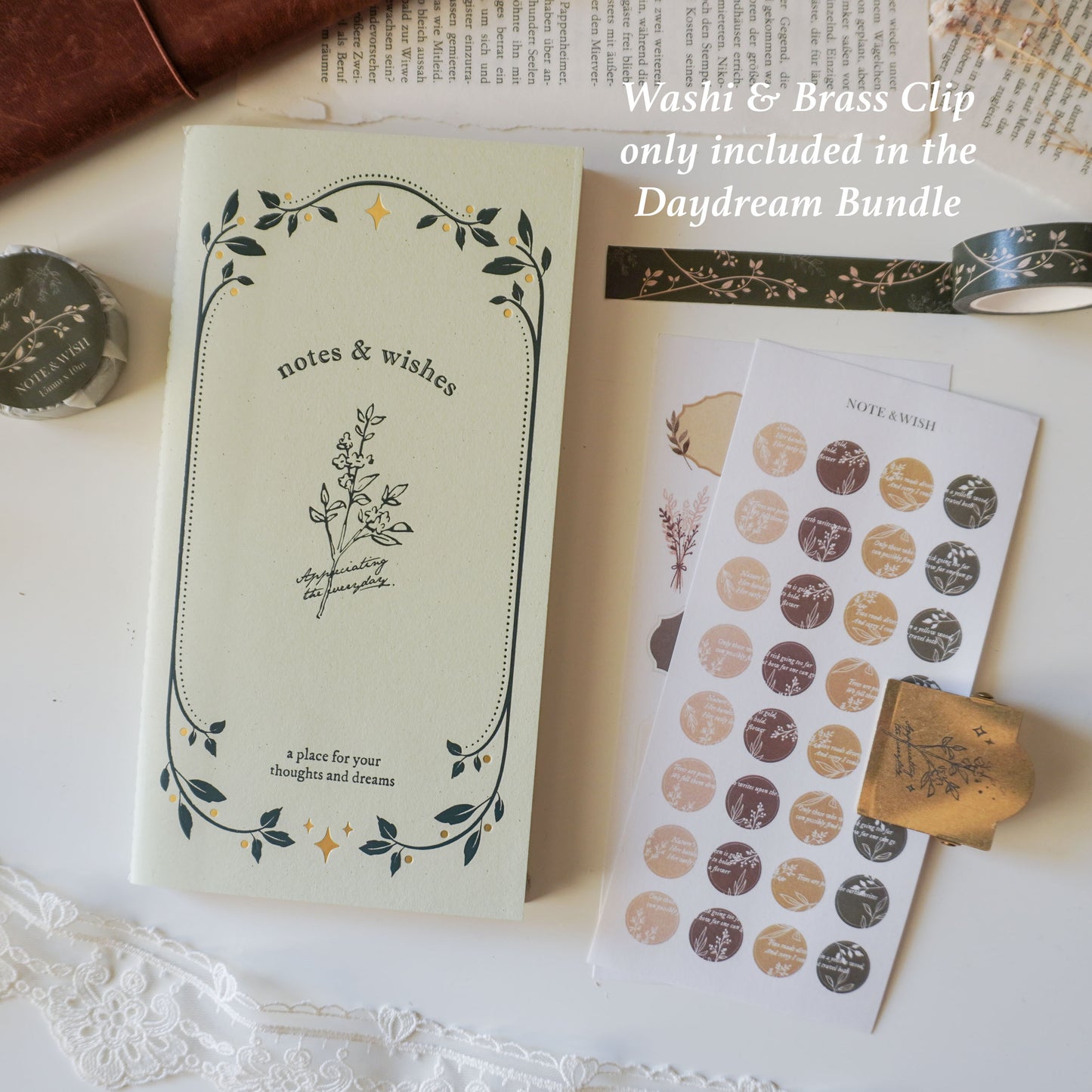 Notes & Wishes Mix Paper Journal - Standard TN Size