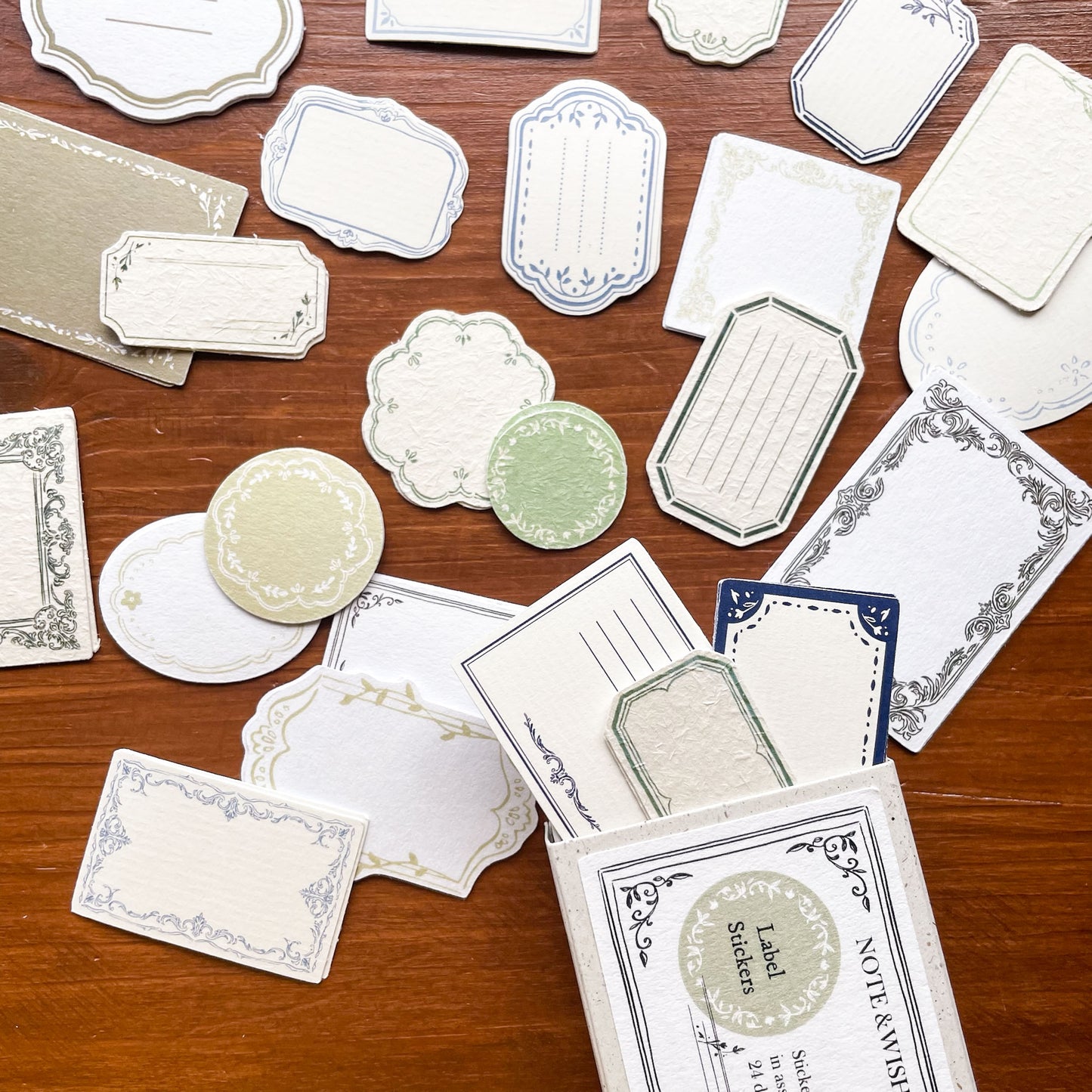 Mixed Paper Label Stickers  - 48 Labels