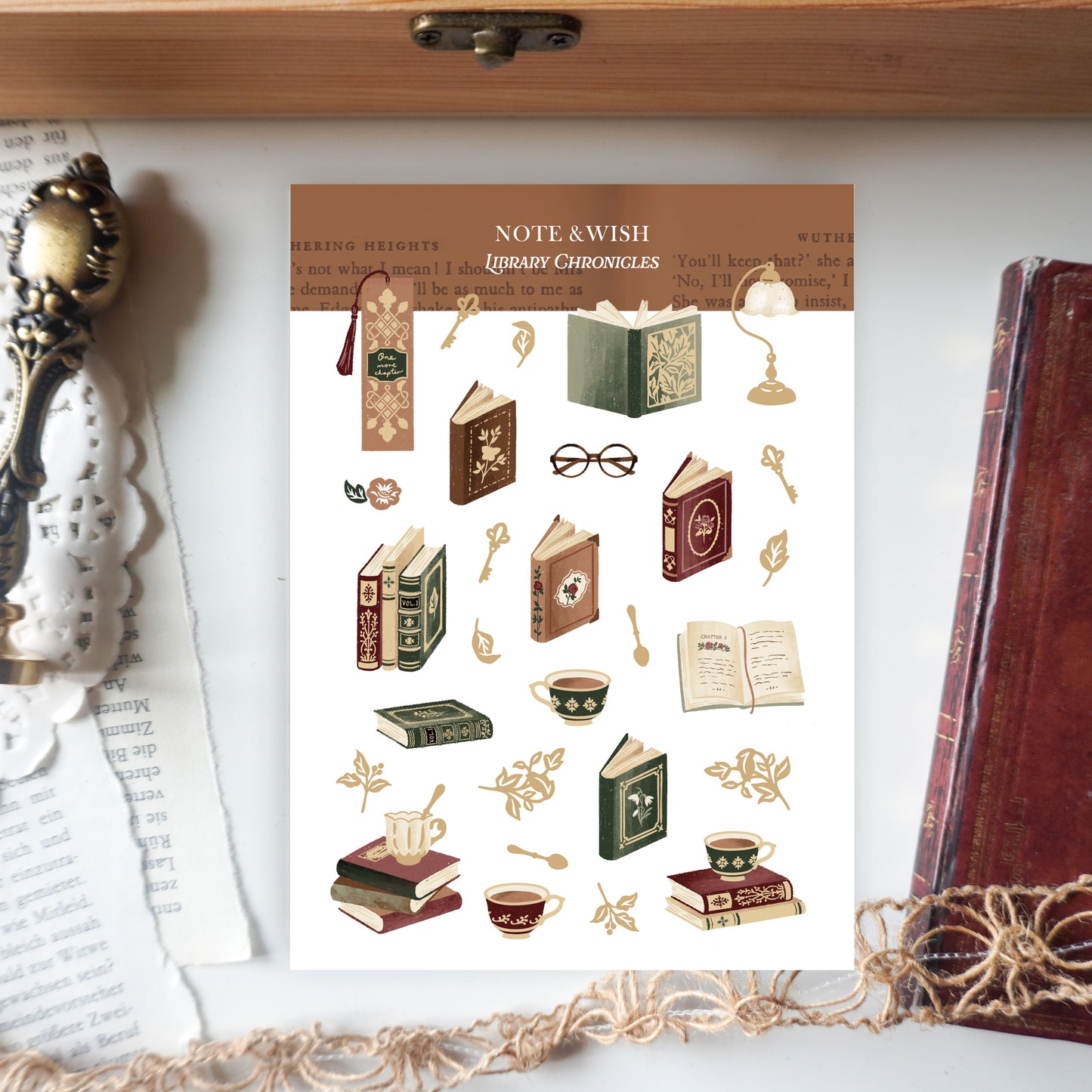 Library Chronicles - Washi Paper Stickers