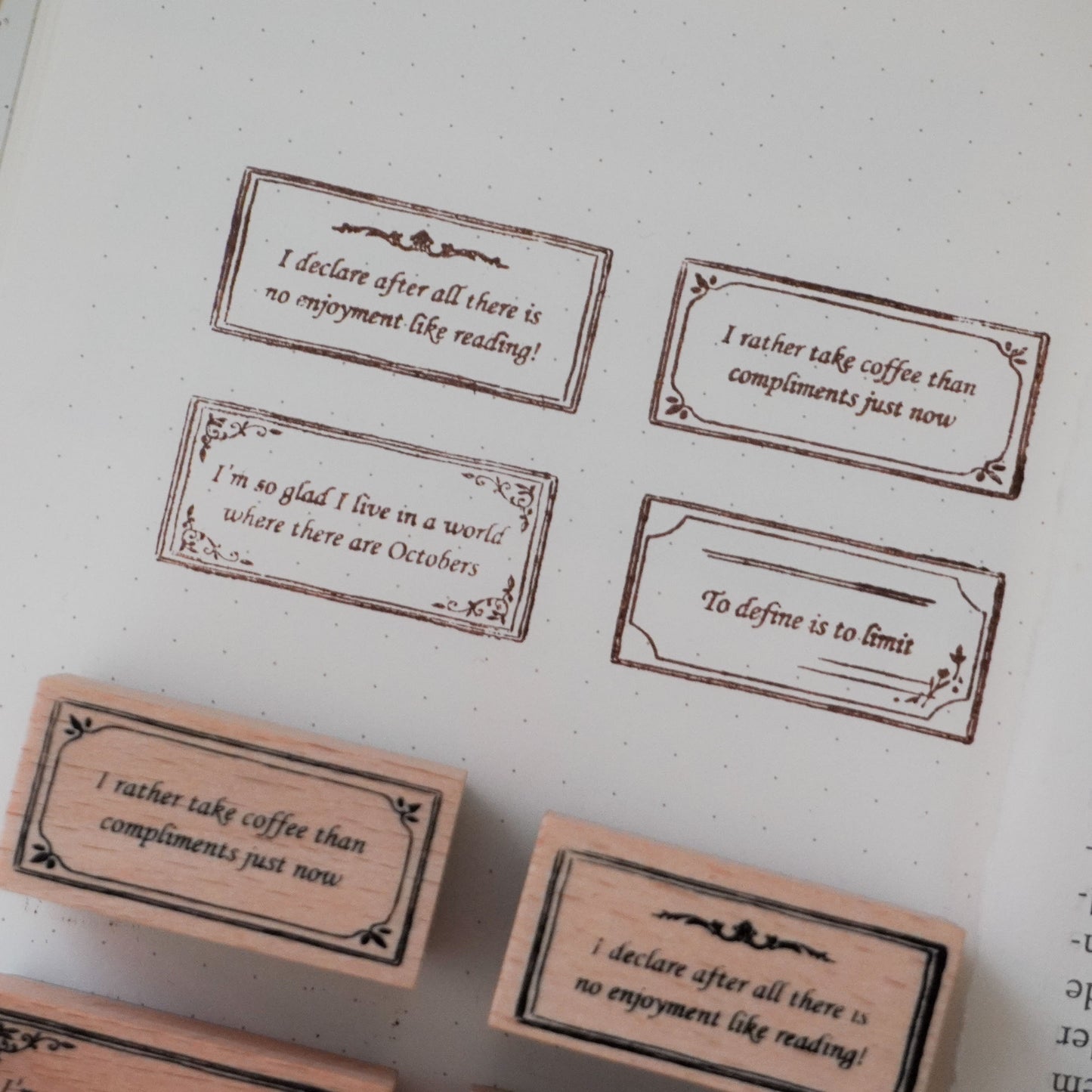 Literary Quotes Rubber Stamps - Book Quotes Stamp Collections