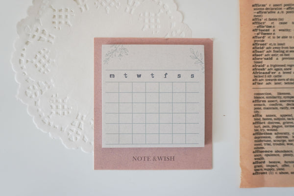 Monthly Plan Memo Pad