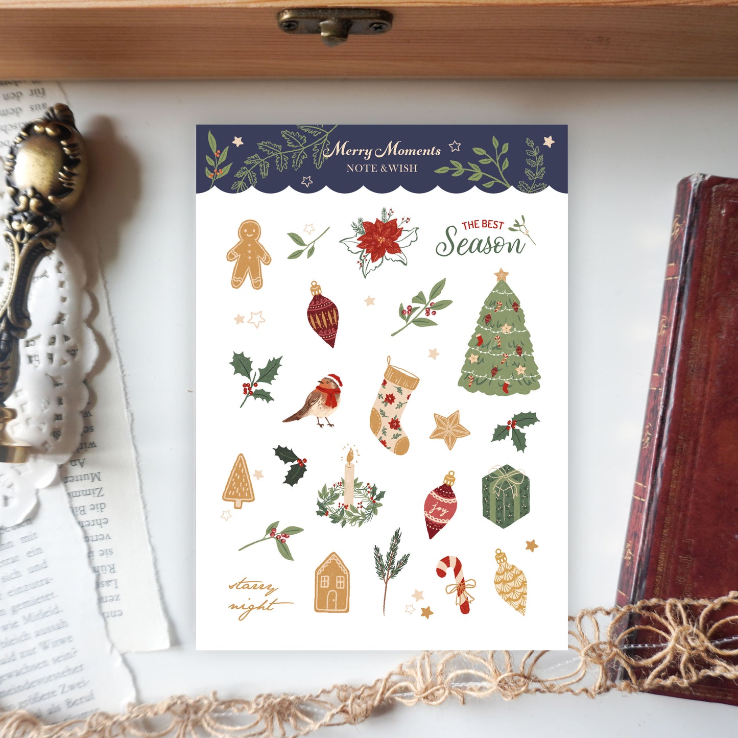 Merry Moments - Christmas Stickers - Washi Paper Stickers