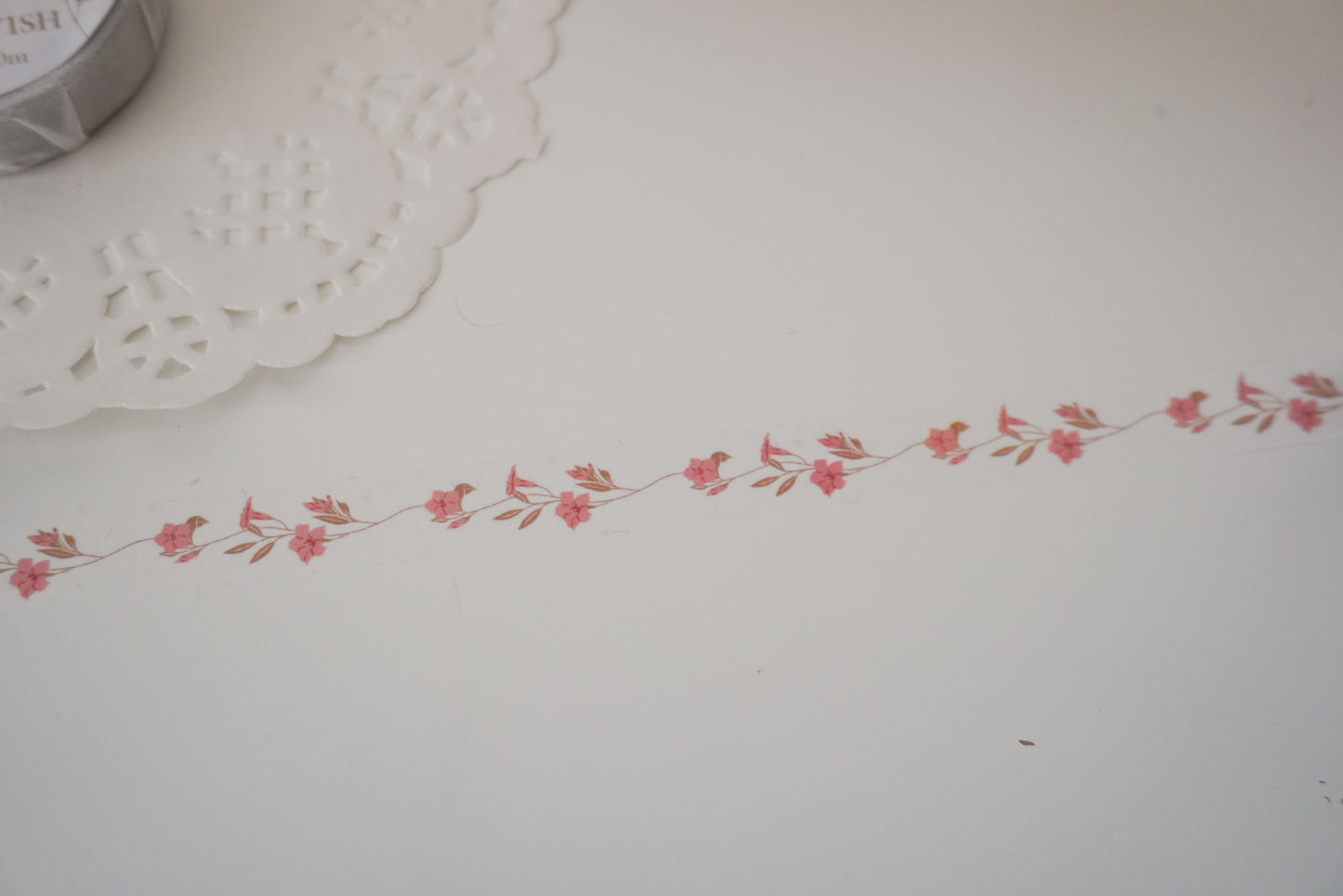 Flowering Vines - Bluebell & Coral Washi Tape Set, Note & Wish Washi