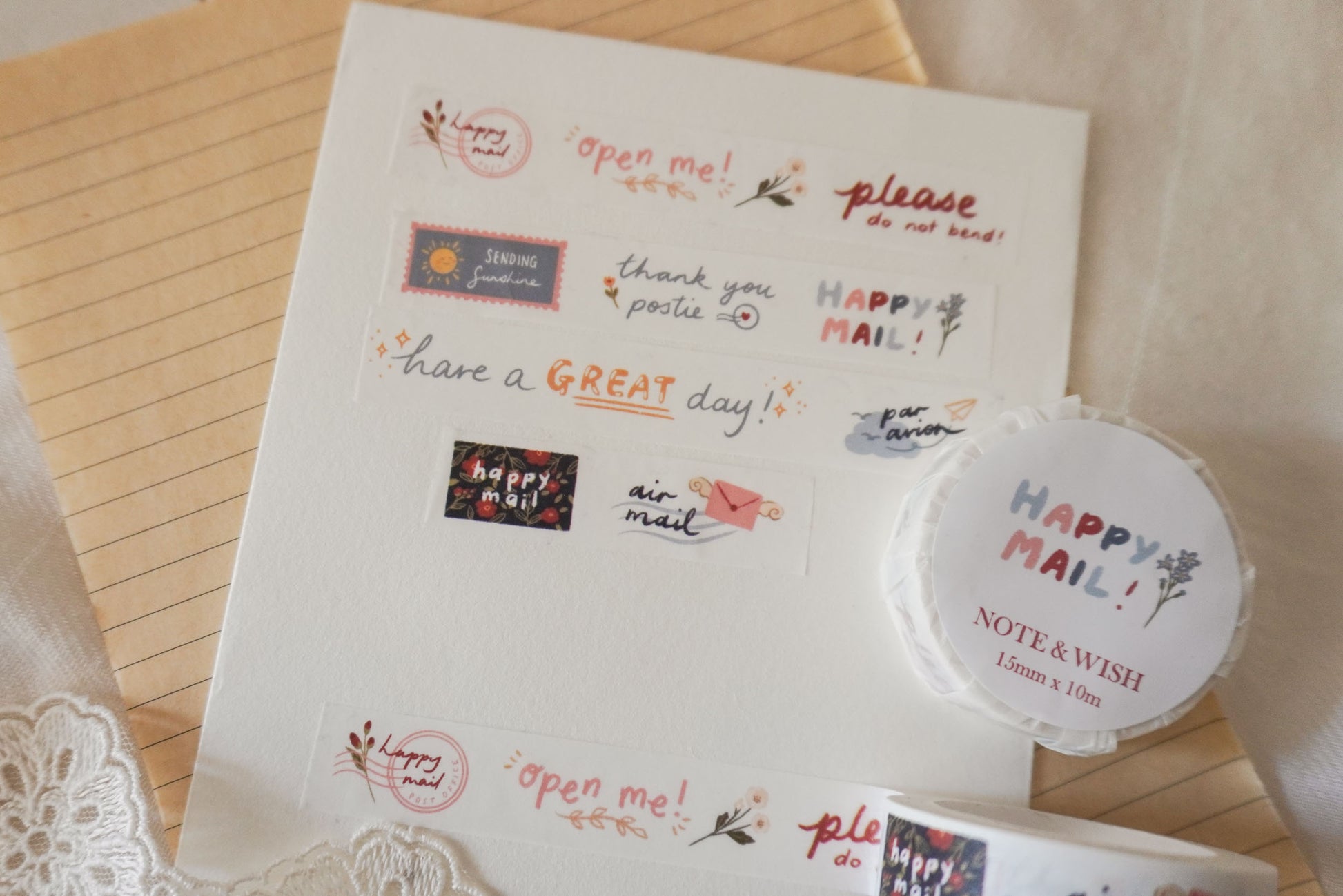 Happy Mail Washi Tape – Note And Wish