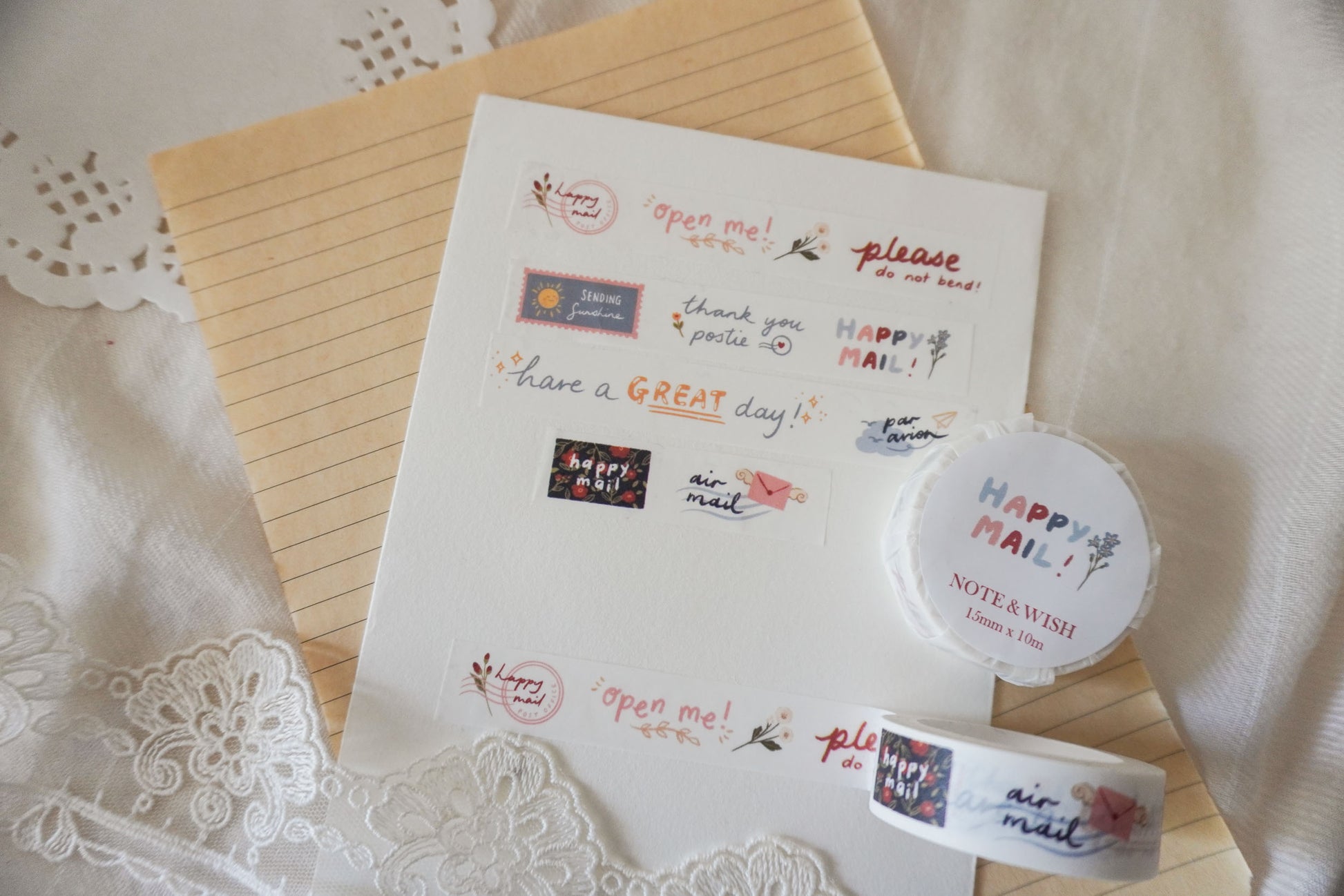 Happy Mail Washi Tape – Note And Wish