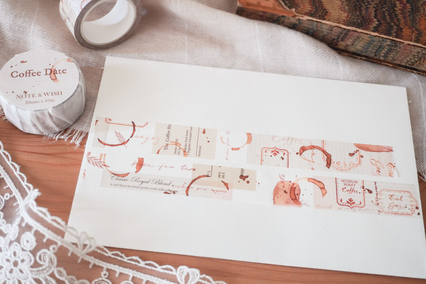 Coffee Date Washi Tape, Note & Wish Washi