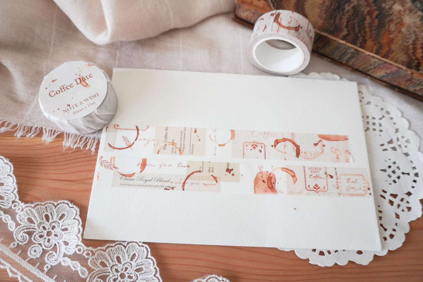 Coffee Date Washi Tape, Note & Wish Washi