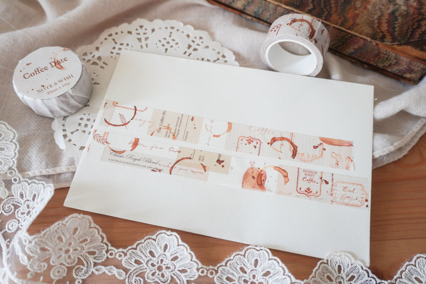 Coffee Date Washi Tape, Note & Wish Washi