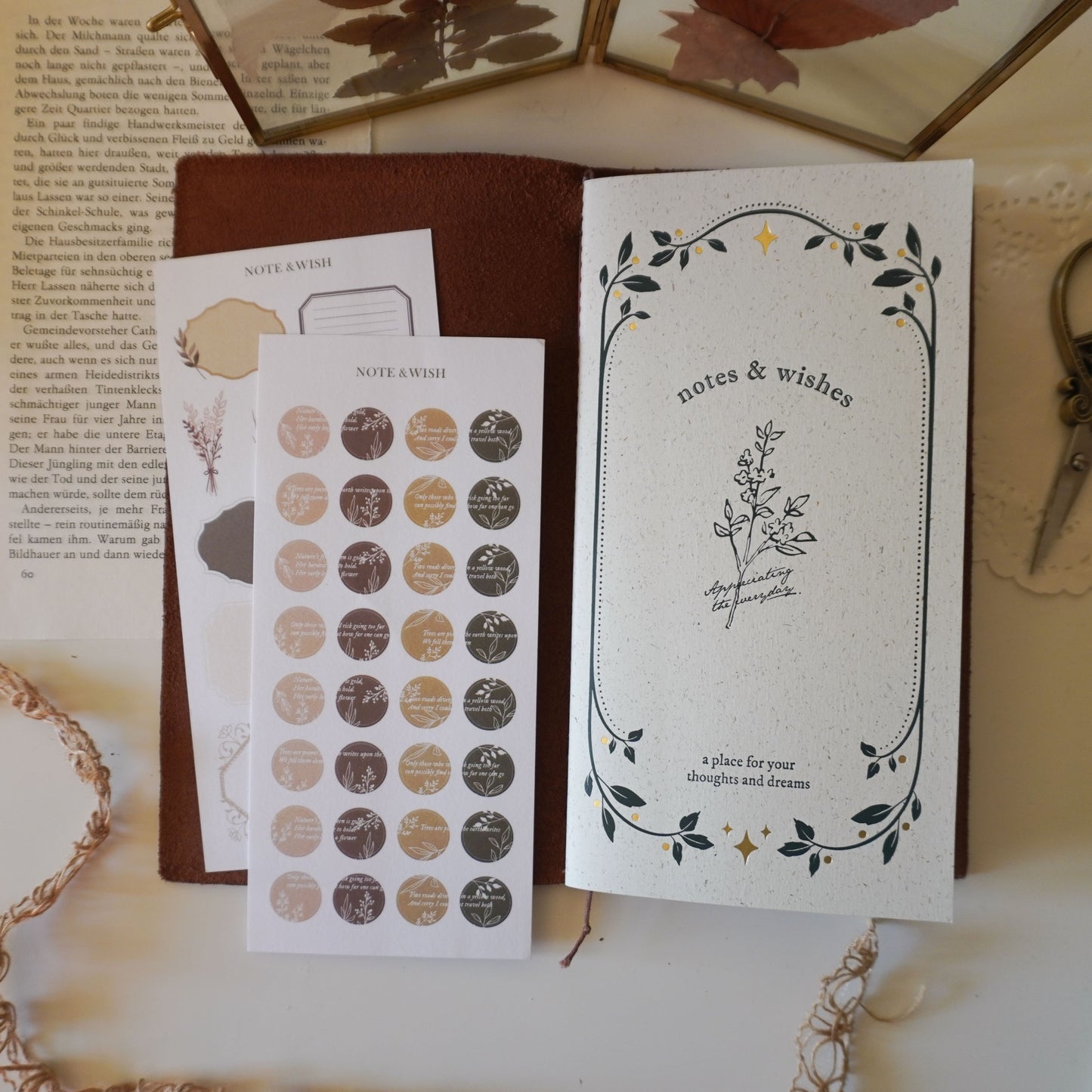 Notes & Wishes Dot Grid Journal - Standard TN Size