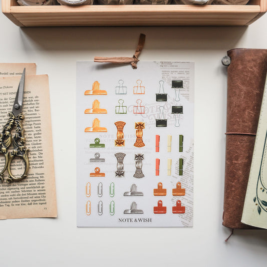 Clips - A5 PVC Stickers