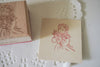 Flower Girl Rubber Stamp, Note & Wish Rubber Stamp