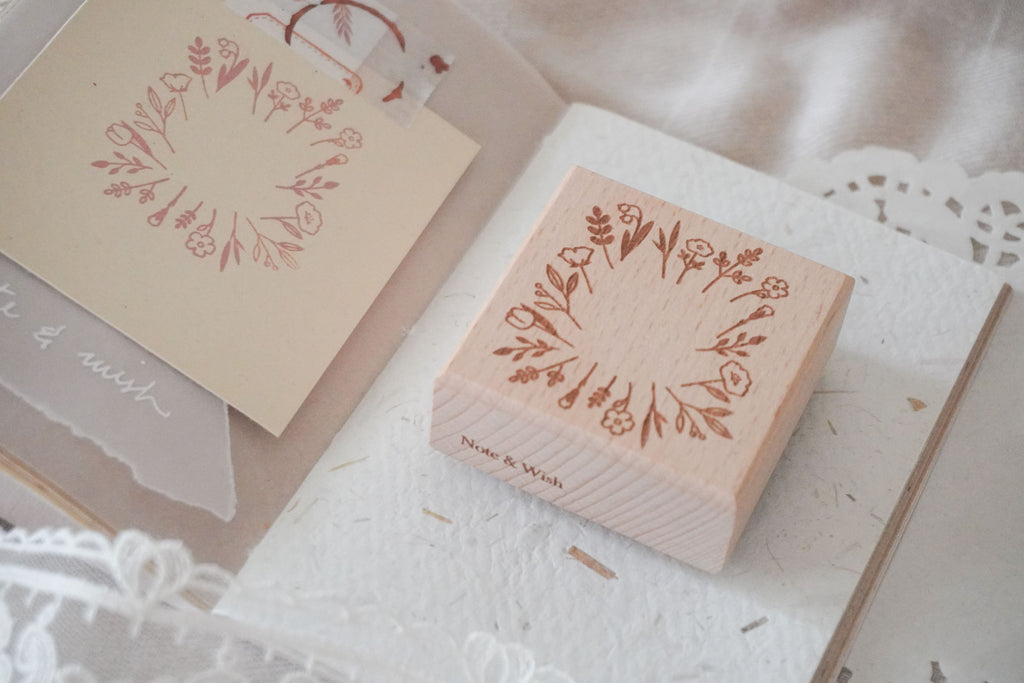 Bloom Rubber Stamp, Note & Wish Rubber Stamp