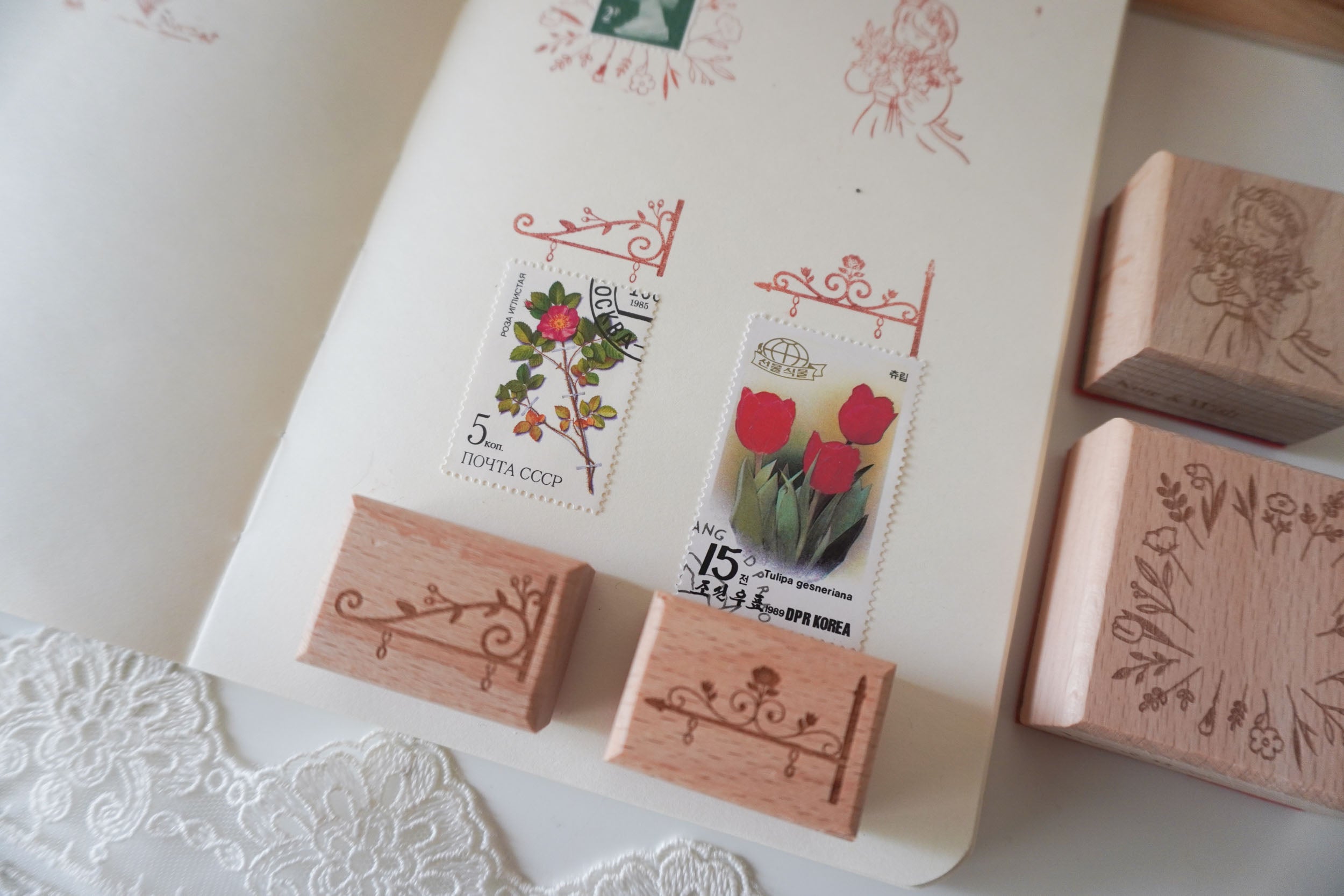 The Flower Station Rubber Stamp Note Wish Rubber Stamp