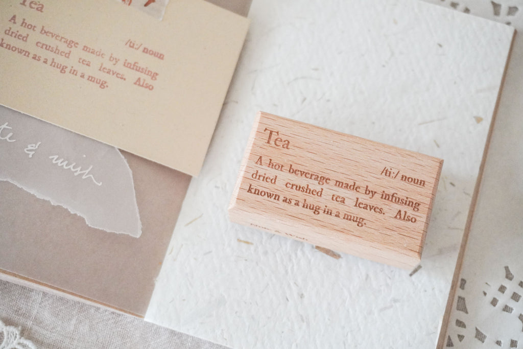 Tea - Dictionary Definition Stamp, Note & Wish Rubber Stamp