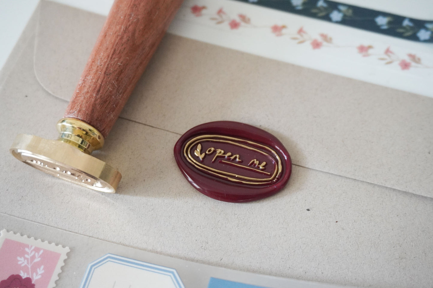 Open Me Wax Seal Stamp, Note & Wish Original Seal Stamp