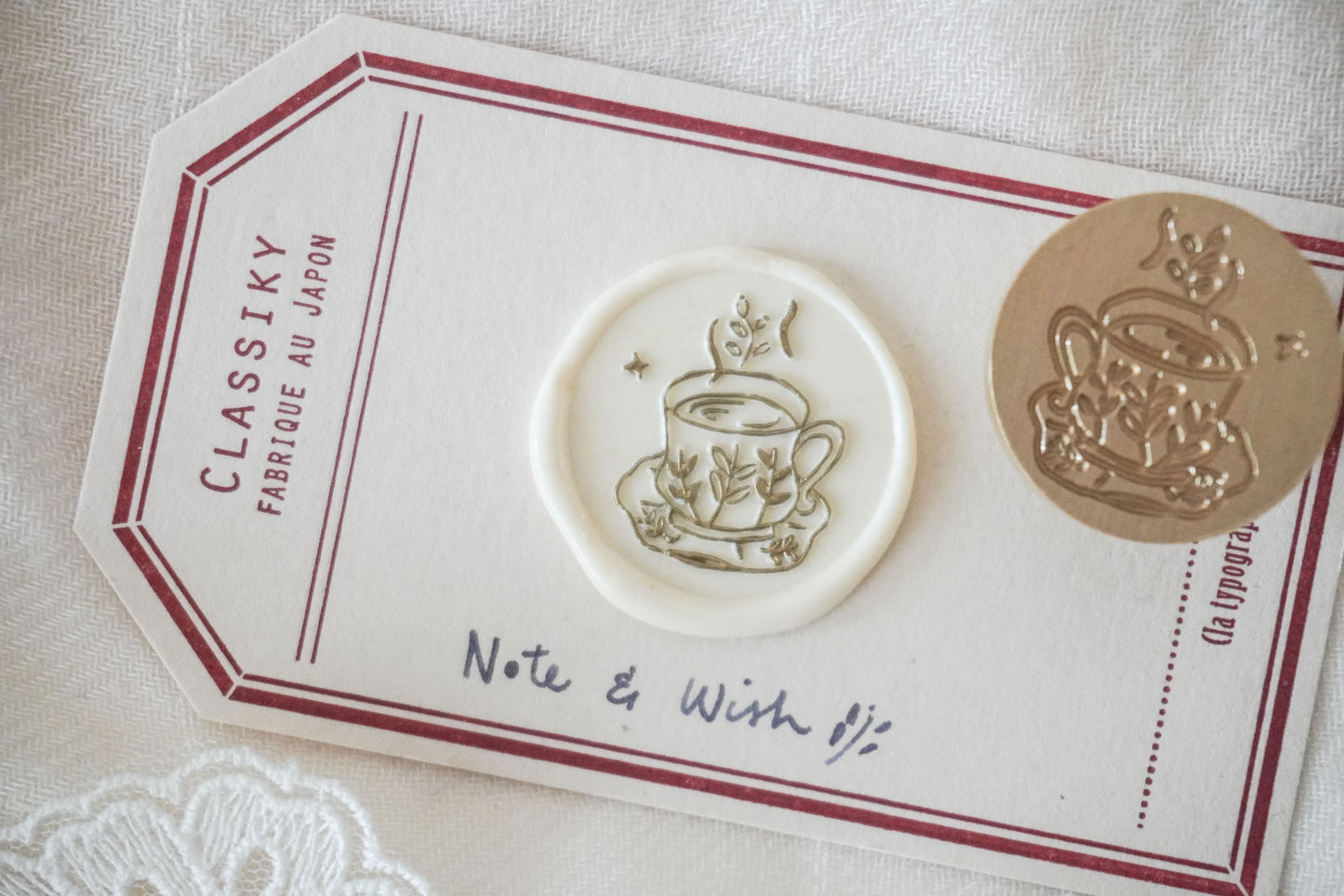 Garden Teacup Wax Seal Stamp, Note & Wish Original Seal Stamp