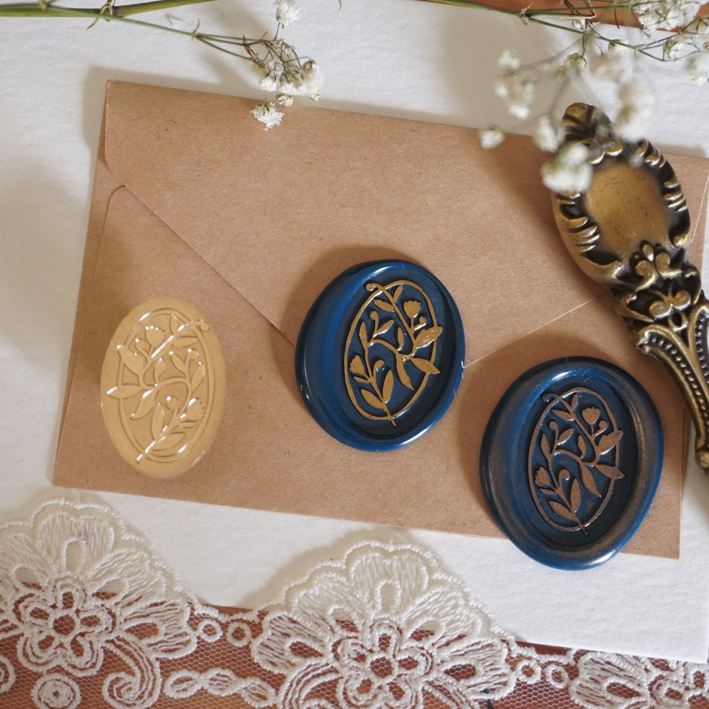 Tulip Blooms Wax Seal Stamp, Note & Wish Seal Stamp