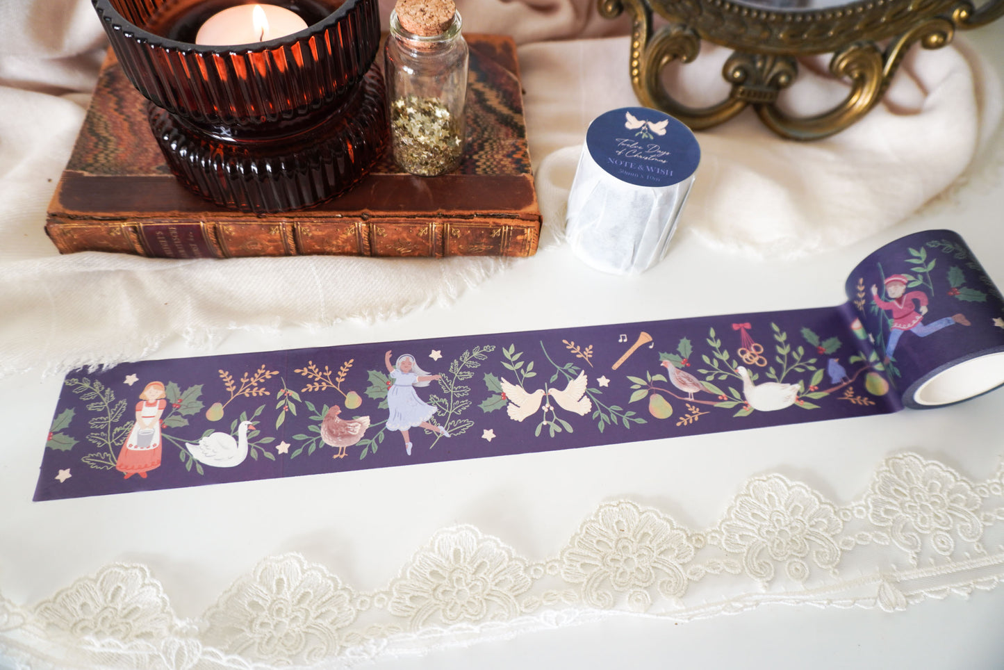 Twelve Days of Christmas Washi Tape, Note & Wish Washi